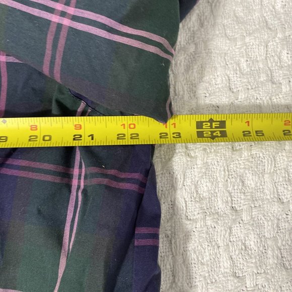 PROQUIP Golf Windbreaker Fully Lined Blue Green Pink Plaid Pullover Mens Large - Picture 5 of 7